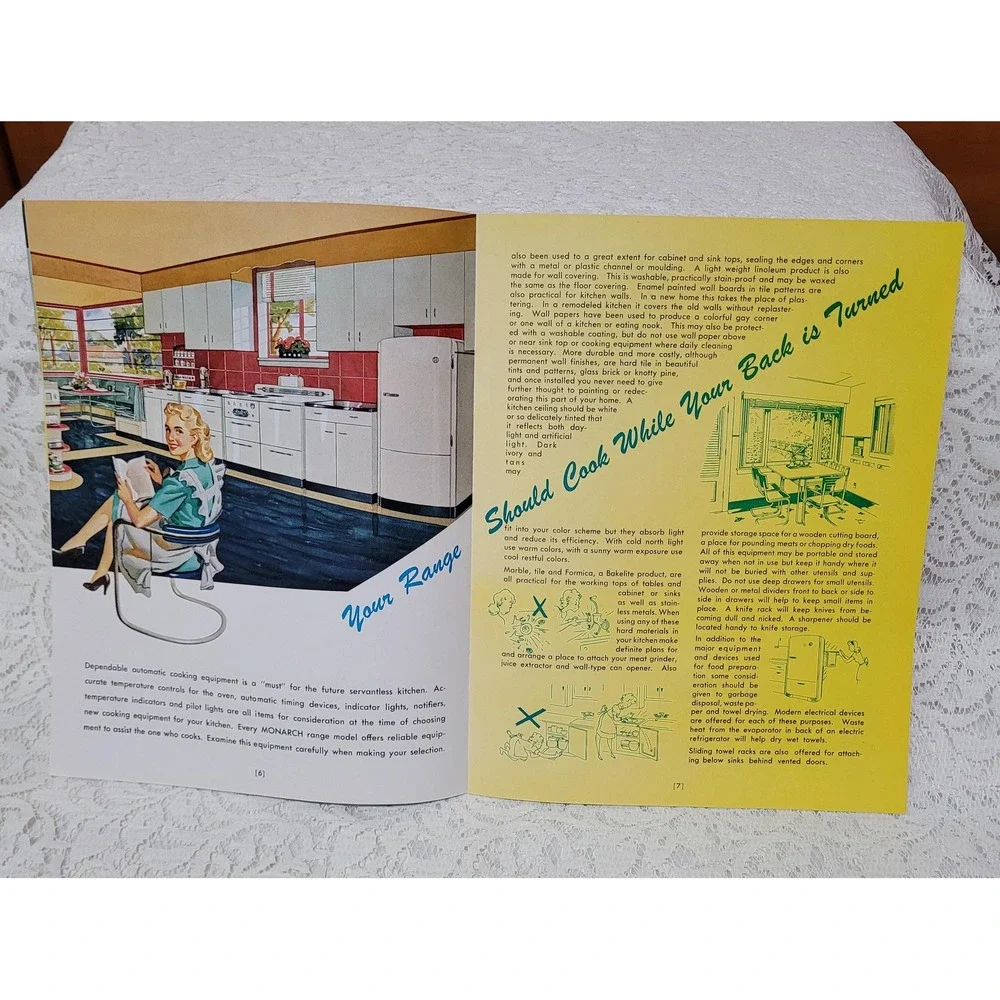 Vintage 1960s Monarch Ranges Advertising Booklet Iron Range Co Beaverdam‎ Wi